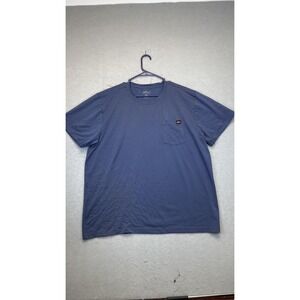 Dickies Shirt Mens 2XL Blue Pocket Tee Workwear 100% Polyester Short Sleeve‎
